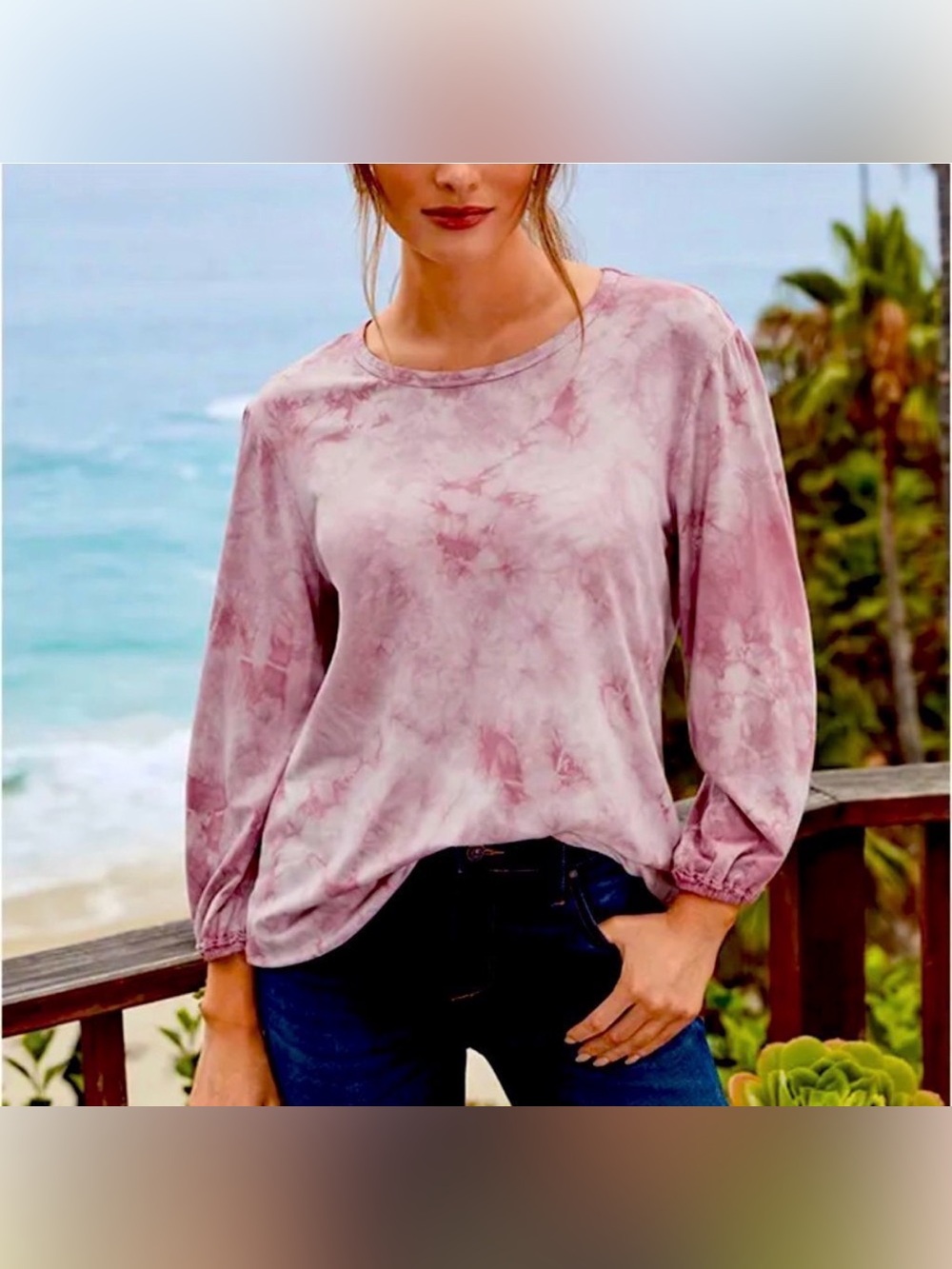 NWOT JOHNNY WAS CALME puff long sleeve top